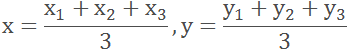 coordinates of the centroid will be calculated