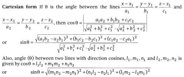 Three Dimensional Geometry Class 12 Notes Maths Chapter 11