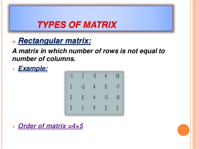 Image result for rectungular matrix example