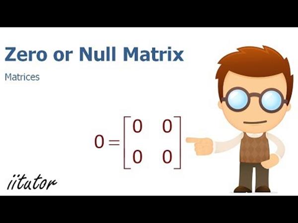 Image result for ) Zero or Null Matrix