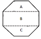 Octagon into three parts