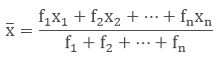 Mean of Grouped Data