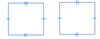 Two squares are congruent if their sides are equal.