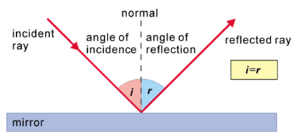 Incident Ray, Reflected Ray and Normal