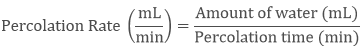 Percolation Rate 