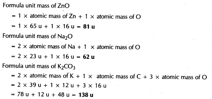 Formula Unit Mass